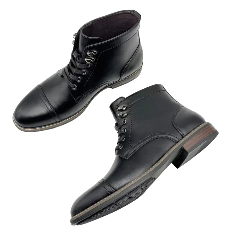 Botas Masculinas de Couro Retro