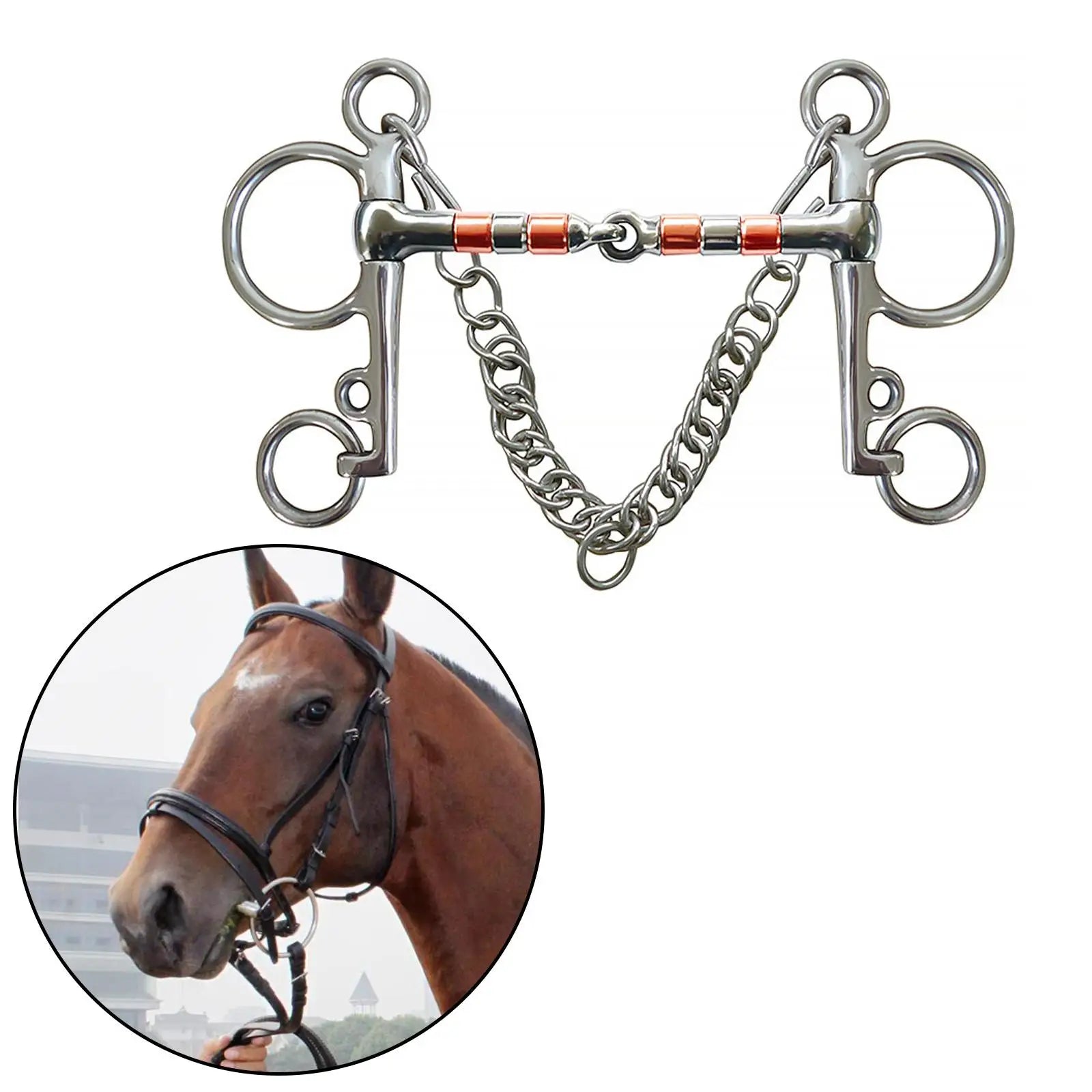 H-forma cavalo bocado equestre para equitação, desempenho do metal