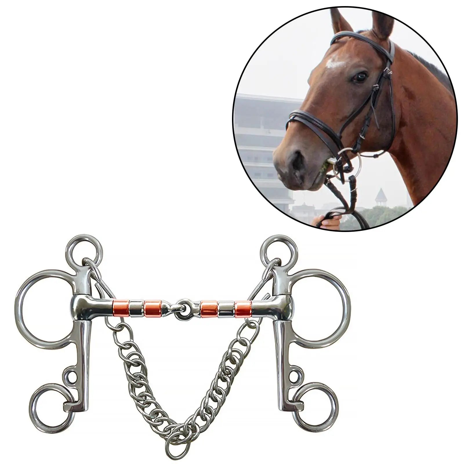 H-forma cavalo bocado equestre para equitação, desempenho do metal