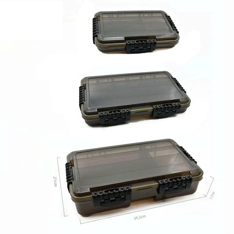 Caixa de pesca à prova d'água, perfeita para proteger seus equipamentos em qualquer condição. Mantenha suas iscas e anzóis organizados e sempre prontos para a ação!