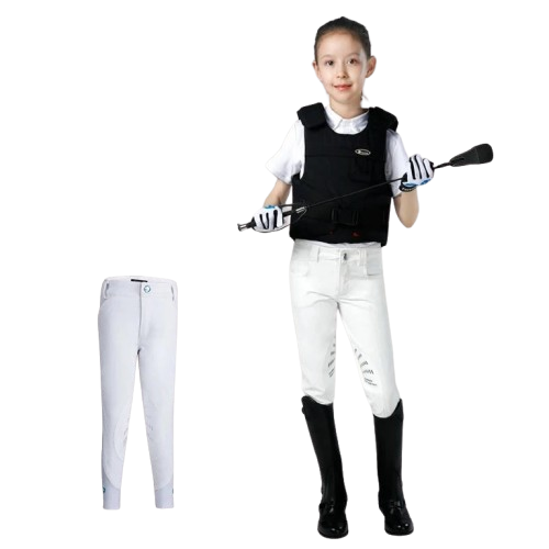A Calça Infantil Cavassion para Hipismo oferece conforto e flexibilidade. Ideal para treinos, ela permite liberdade de movimento para os pequenos cavaleiros!