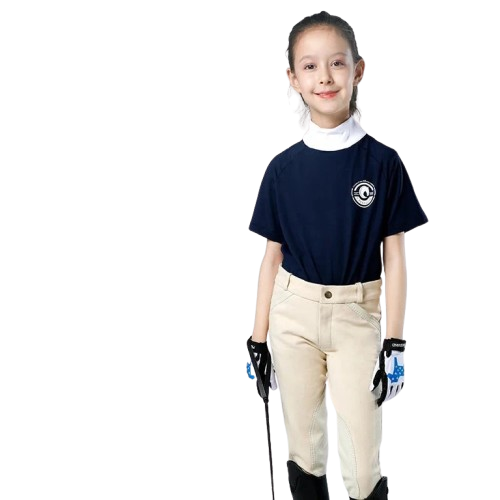 A Calça Infantil para Hipismo Profissional proporciona conforto e desempenho para pequenos cavaleiros. Com tecido técnico e design ajustado, é ideal para treinos intensos e competições!