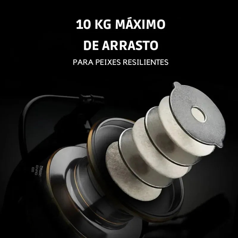 HE7000 Metal Spool Pesca Spinning Reel para Carpa, Sea Tackle com rolamentos de esferas, Metal Line Cup, Alta Qualidade