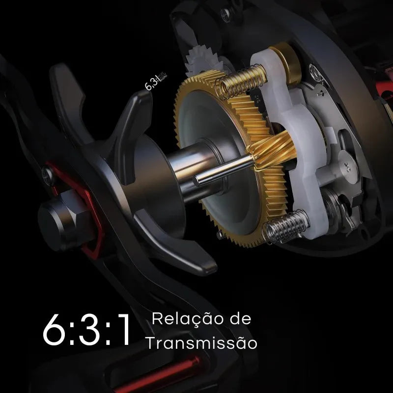 Lixada-Rolamentos Baitcasting Reel, Mosca De Pesca, Alta Velocidade, Sistema De Freio Magnético, 12 + 1