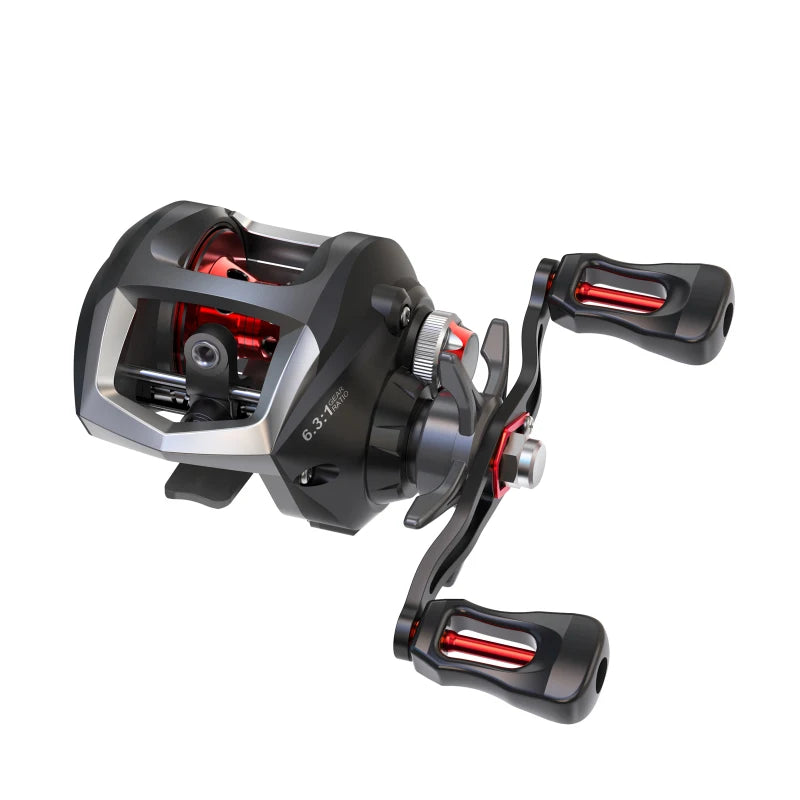 Lixada-Rolamentos Baitcasting Reel, Mosca De Pesca, Alta Velocidade, Sistema De Freio Magnético, 12 + 1