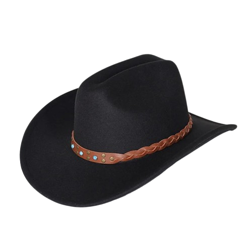 O Chapéu Western Vintage é um acessório com aba larga que combina estilo e conforto. Ideal para diversas ocasiões, traz um toque autêntico ao seu look.