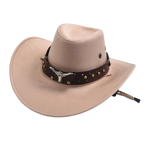 Chapéu Western em camurça, perfeito para quem busca estilo e autenticidade. Ideal para festas, cosplay ou para adicionar um toque rústico ao seu visual!