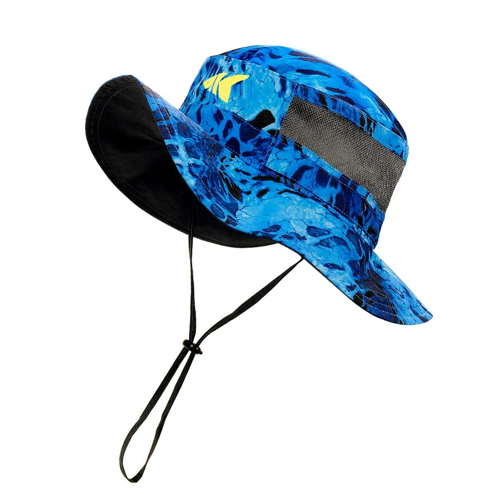 Chapéu de Pesca com Proteção Solar KastKing: projetado para proteger sua pele dos raios UV. Confortável e leve, é perfeito para longas jornadas ao ar livre.