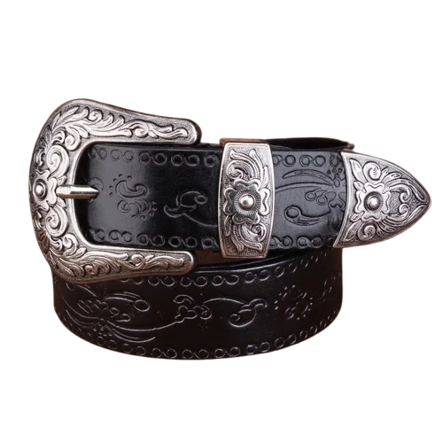 Cinto Masculino com Fivela de Aço Emboçada