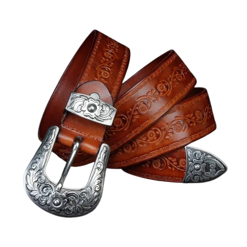 Cinto Masculino com Fivela de Aço Emboçada