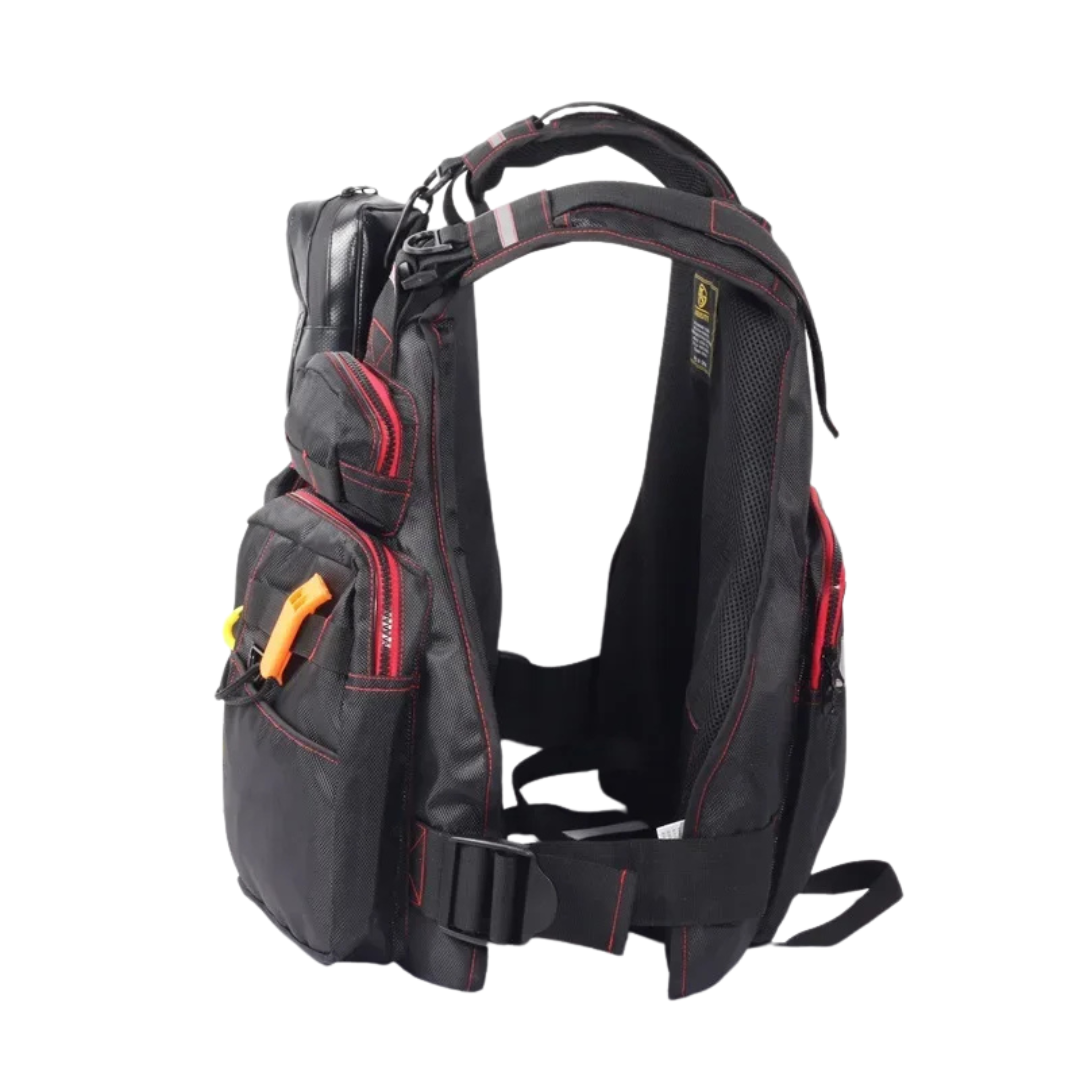 Impermeável Oxford Cloth Life Jacket, colete multi-bolsos, grande flutuabilidade, pesca rochosa, jangada, pesca marítima, adulto