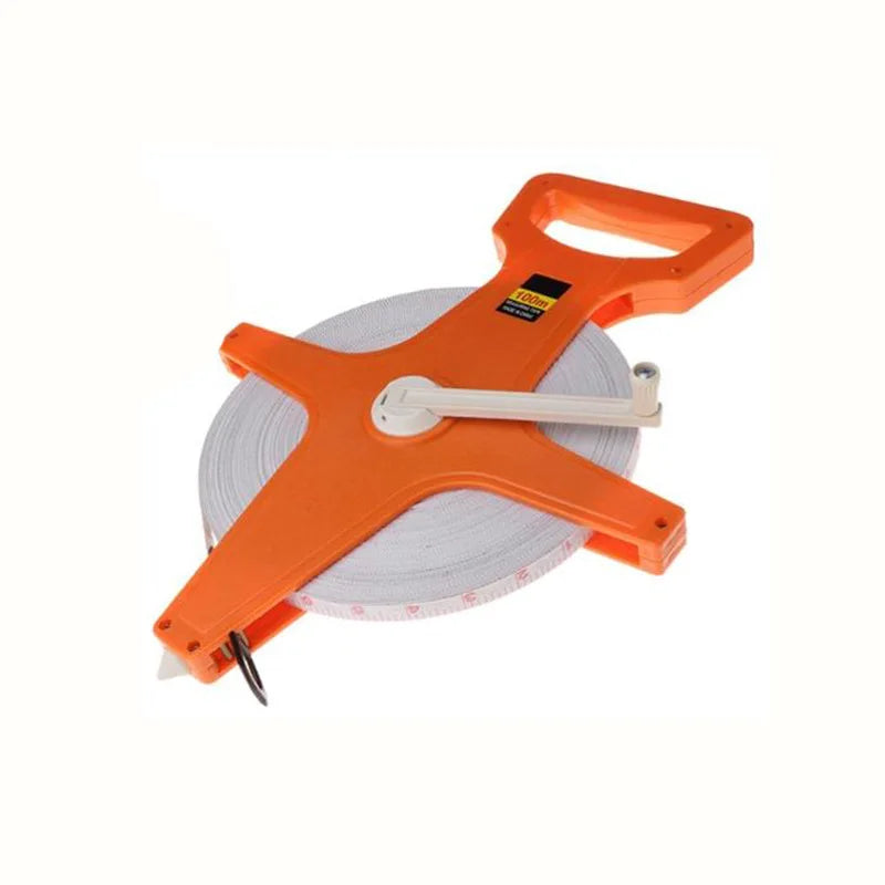 Fita métrica retrátil de fibra de vidro, leve e durável, ideal para medições precisas. Compacta e fácil de usar, perfeita para projetos de construção e jardinagem.