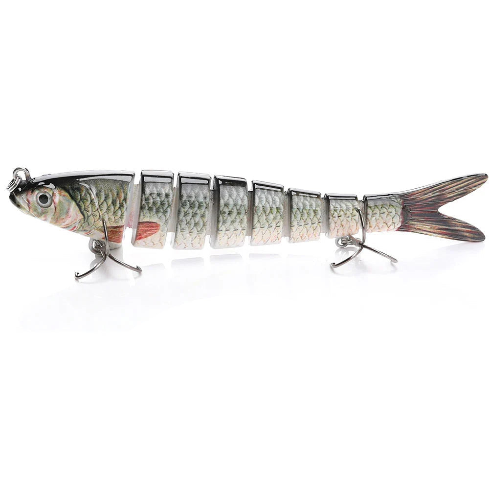 VTAVTA 10/14cm afundando wobblers iscas de pesca articuladas crankbait swimbait 8 segmento duro isca artificial para pesca enfrentar isca