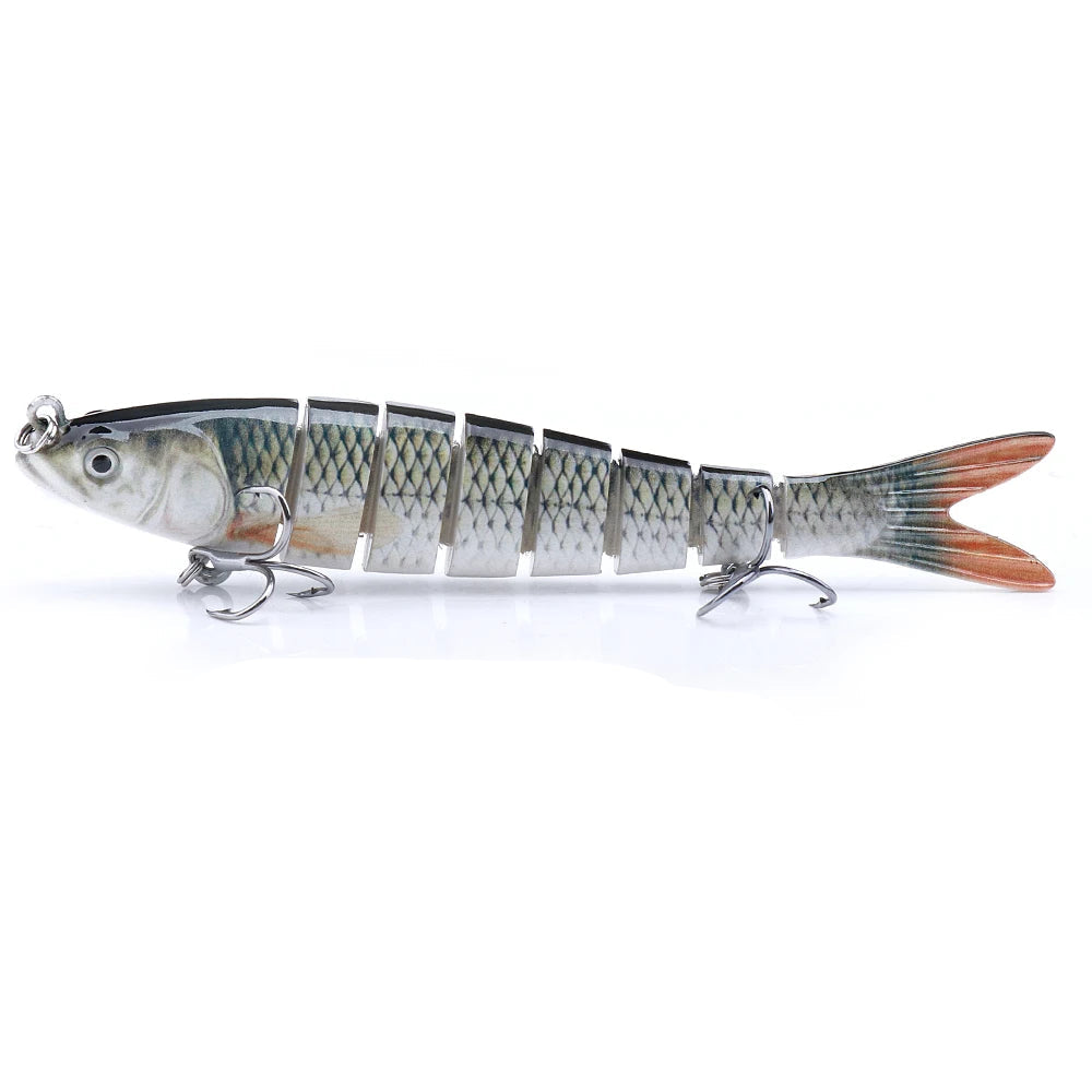 VTAVTA 10/14cm afundando wobblers iscas de pesca articuladas crankbait swimbait 8 segmento duro isca artificial para pesca enfrentar isca