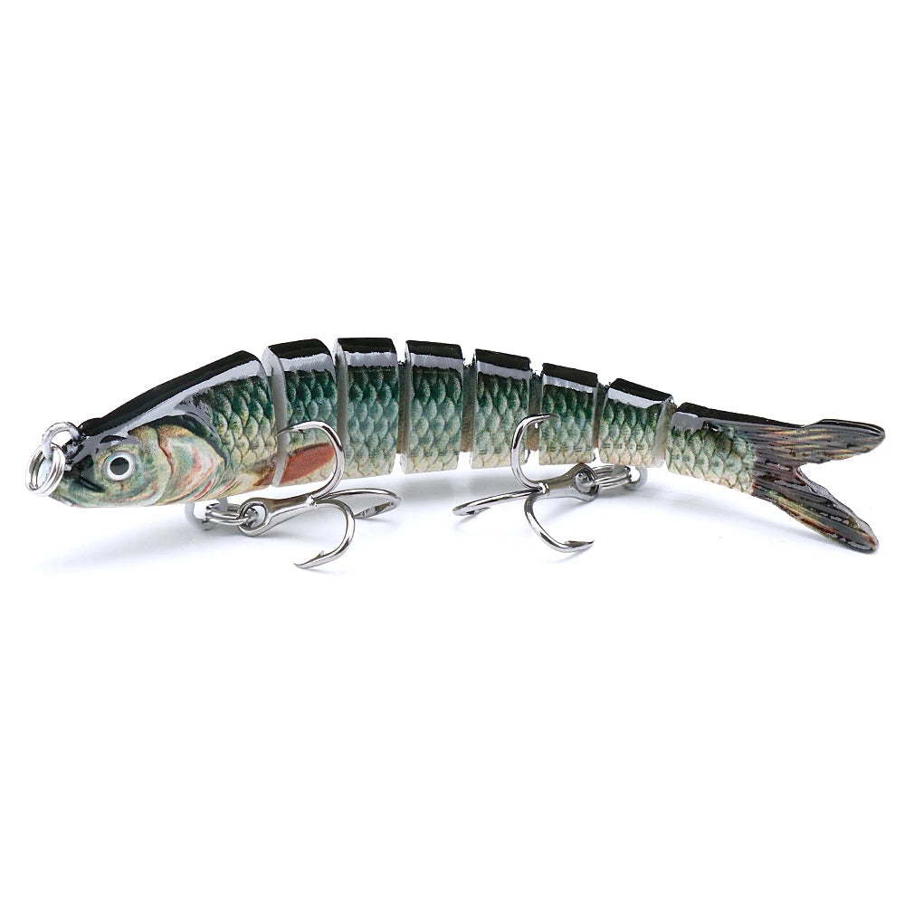 VTAVTA 10/14cm afundando wobblers iscas de pesca articuladas crankbait swimbait 8 segmento duro isca artificial para pesca enfrentar isca