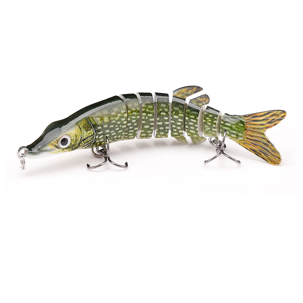 VTAVTA 10/14cm afundando wobblers iscas de pesca articuladas crankbait swimbait 8 segmento duro isca artificial para pesca enfrentar isca