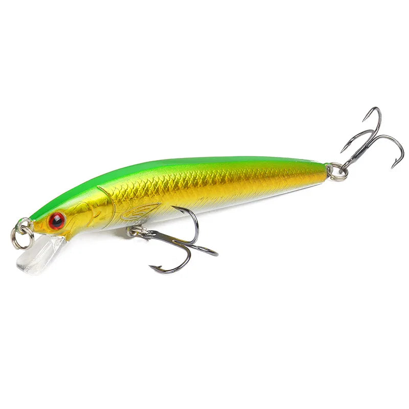 Iscas Japonesas de Pesca Minnow, Isca Dura Flutuante, Isca Artificial, Wobbler, Poço de Carpa Crankbait, Pesca Tackle, 95mm, 7g, 1Pc