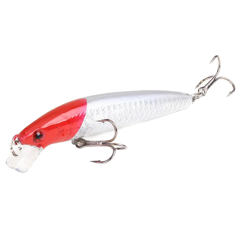 Iscas Japonesas de Pesca Minnow, Isca Dura Flutuante, Isca Artificial, Wobbler, Poço de Carpa Crankbait, Pesca Tackle, 95mm, 7g, 1Pc