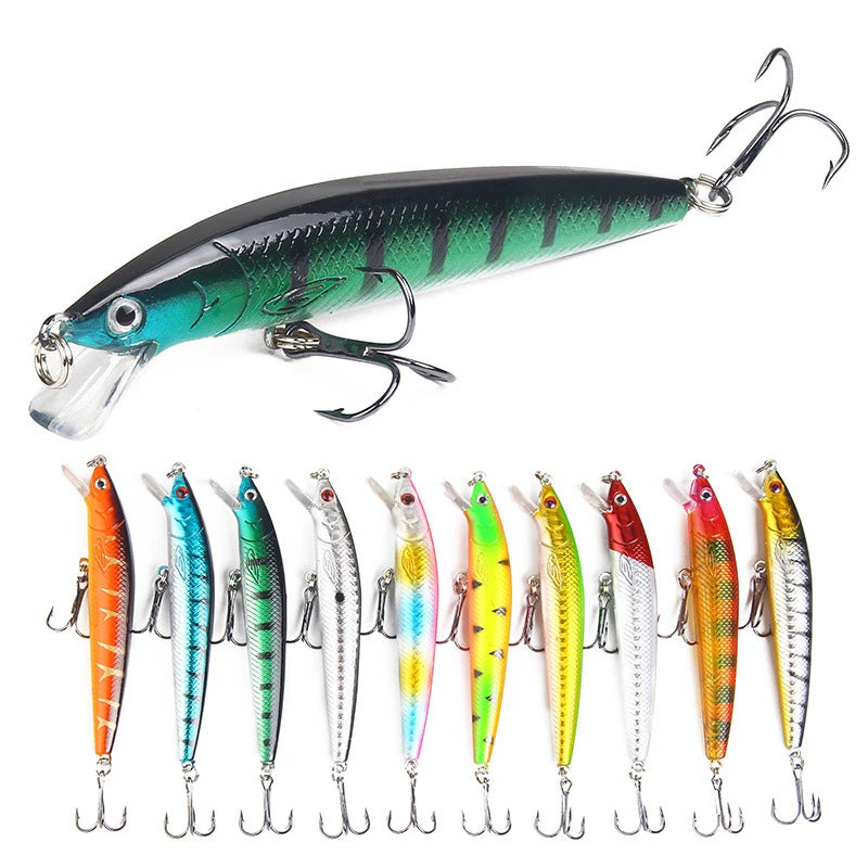 Iscas Japonesas de Pesca Minnow, Isca Dura Flutuante, Isca Artificial, Wobbler, Poço de Carpa Crankbait, Pesca Tackle, 95mm, 7g, 1Pc
