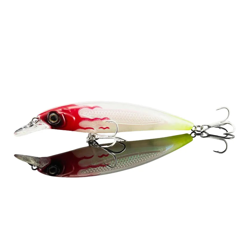 Isca Artificial Minnow com Sistema de Bolas de Tungstênio, Precisão e Longo Alcance para Pesca Profissional.