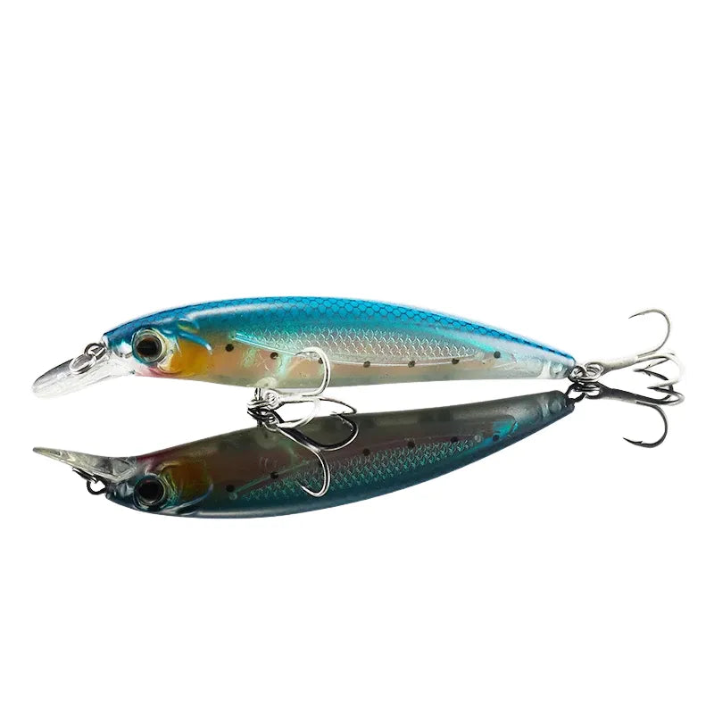 Isca Artificial Minnow com Sistema de Bolas de Tungstênio, Precisão e Longo Alcance para Pesca Profissional.