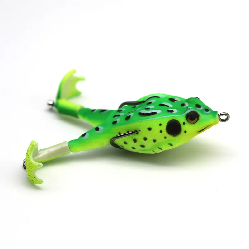 Topwater sapo isca baixo truta iscas de pesca kit conjunto realista prop sapo macio swimbait flutuante com ganchos malhas