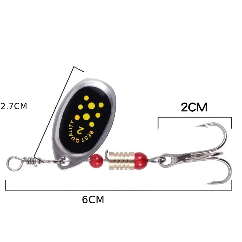 Kit com 10 Iscas Artificiais Spinner Metálicas
