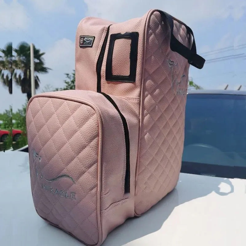 Equipamento Equestre profissional saco, botas de equitação transportar saco, portátil durável PU mochila com capacete compartimento, novo