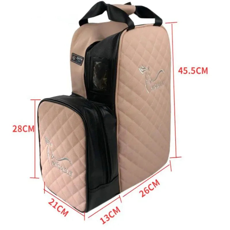 Equipamento Equestre profissional saco, botas de equitação transportar saco, portátil durável PU mochila com capacete compartimento, novo