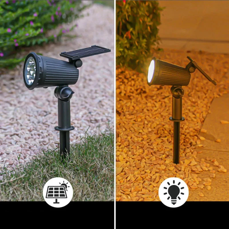 Projetor Solar com Iluminação Ajustável para Jardins e Espaços Externos