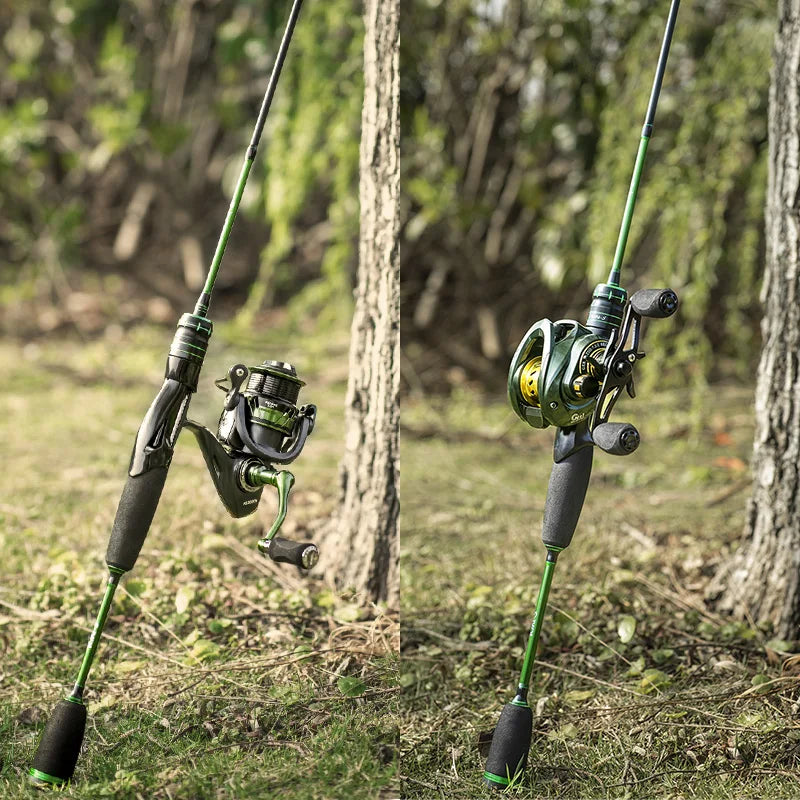 LINNHUE-Vara De Pesca De Giro Super Macio, Isca De Alimentador Ultra Leve, 2 Seções, 1.68m, 1.8m, UL