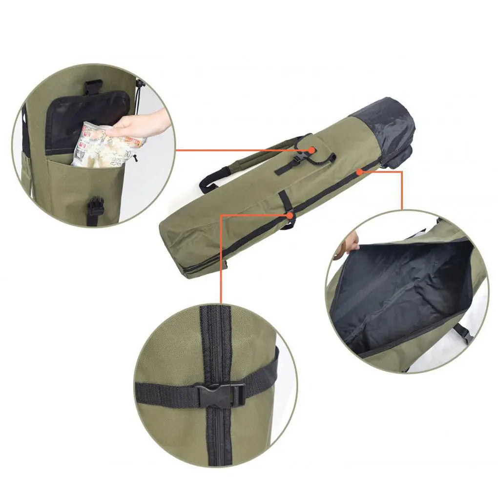 Alça ajustável de pesca multifuncional caso saco de pesca vara de pesca ao ar livre sacos de armazenamento viagem carry case pesca