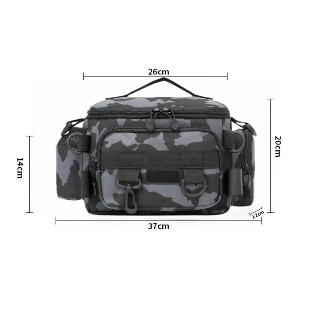 Pesca portátil amarrando a bolsa de ombro, saco de armazenamento, pesca Rod Holder, esportes ao ar livre Bag, pesca voando Tackle Bag