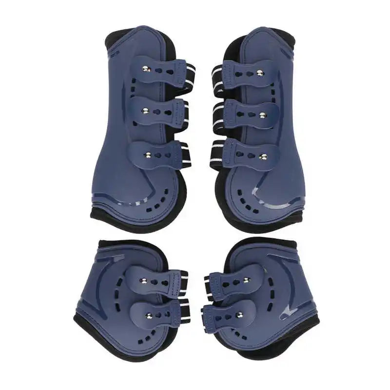 Botas de tendão de cavalo com absorção de choque ajustável botas traseiras dianteiras de cavalo botas Fetlock