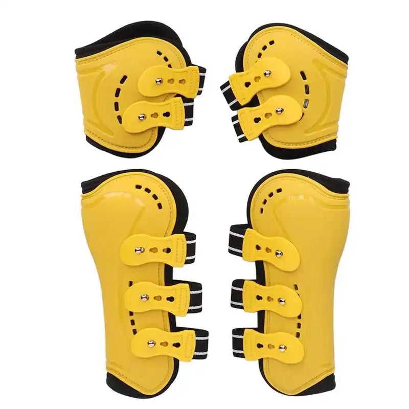 Botas de tendão de cavalo com absorção de choque ajustável botas traseiras dianteiras de cavalo botas Fetlock