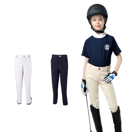 A Calça Infantil para Hipismo Profissional proporciona conforto e desempenho para pequenos cavaleiros. Com tecido técnico e design ajustado, é ideal para treinos intensos e competições!