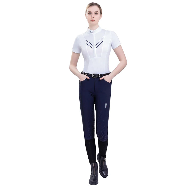 Camiseta Curta Feminina de Hipismo