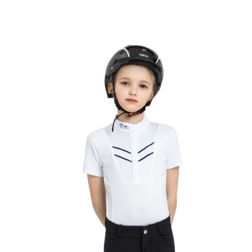 A Camiseta Infantil para Hipismo é perfeita para pequenos amantes dos cavalos! Confortável e estilosa, ela garante liberdade de movimento durante os treinos e passeios.