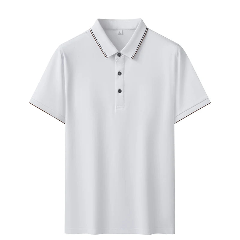 A camiseta polo masculina é uma peça clássica e versátil, ideal para diversas ocasiões. Confortável e respirável, proporciona um estilo descontraído e elegante, perfeita para o dia a dia.