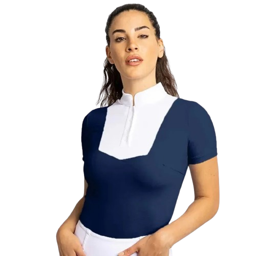 A Camiseta de Manga Curta Feminina para Hipismo é leve e confortável, ideal para treinos. Com estilo e liberdade de movimento, é perfeita para as apaixonadas por cavalos!
