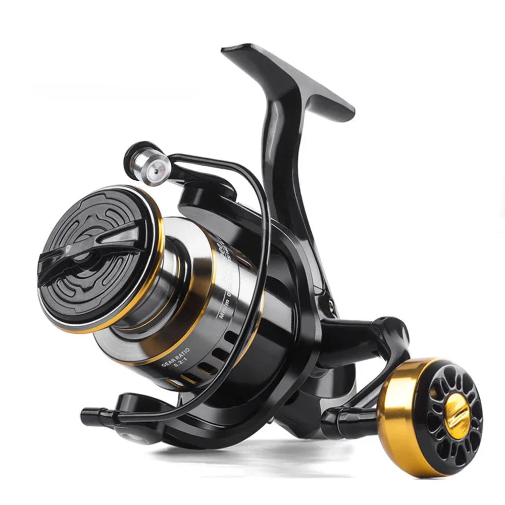 HE7000 Metal Spool Pesca Spinning Reel para Carpa, Sea Tackle com rolamentos de esferas, Metal Line Cup, Alta Qualidade
