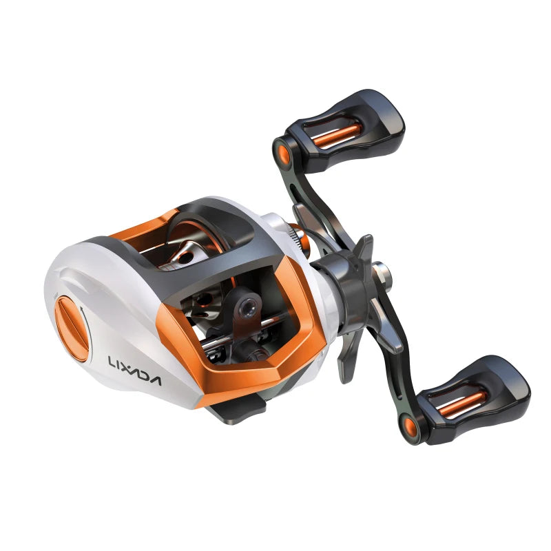 Lixada-Rolamentos Baitcasting Reel, Mosca De Pesca, Alta Velocidade, Sistema De Freio Magnético, 12 + 1