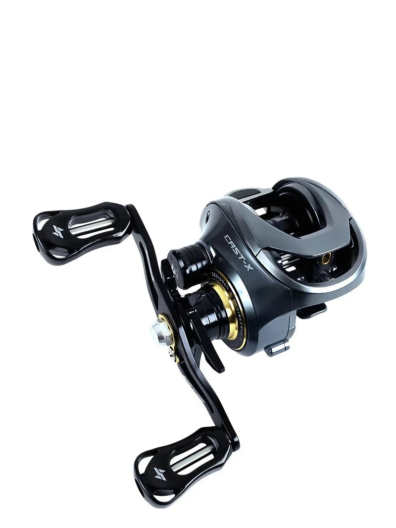 A Carretilha SEASIR Cast-X Pro 7.3 proporciona arremessos rápidos com relação de 7.3:1. Leve e durável, é ideal para qualquer tipo de pesca!