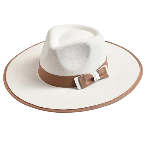 Chapéu Fedora Glamour Feminino: um acessório elegante em lã, ideal para eventos sofisticados. Adicione um toque de classe ao seu visual com seu design atemporal e aba larga!