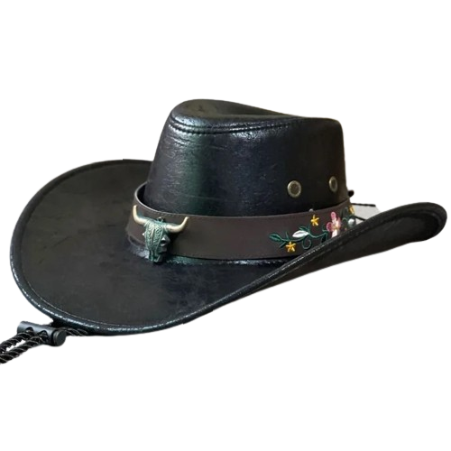Chapéu Vaqueiro Vintage do Oeste, perfeito para adicionar um toque rústico ao seu visual. Ideal para festas, eventos ou para quem ama a cultura cowboy!