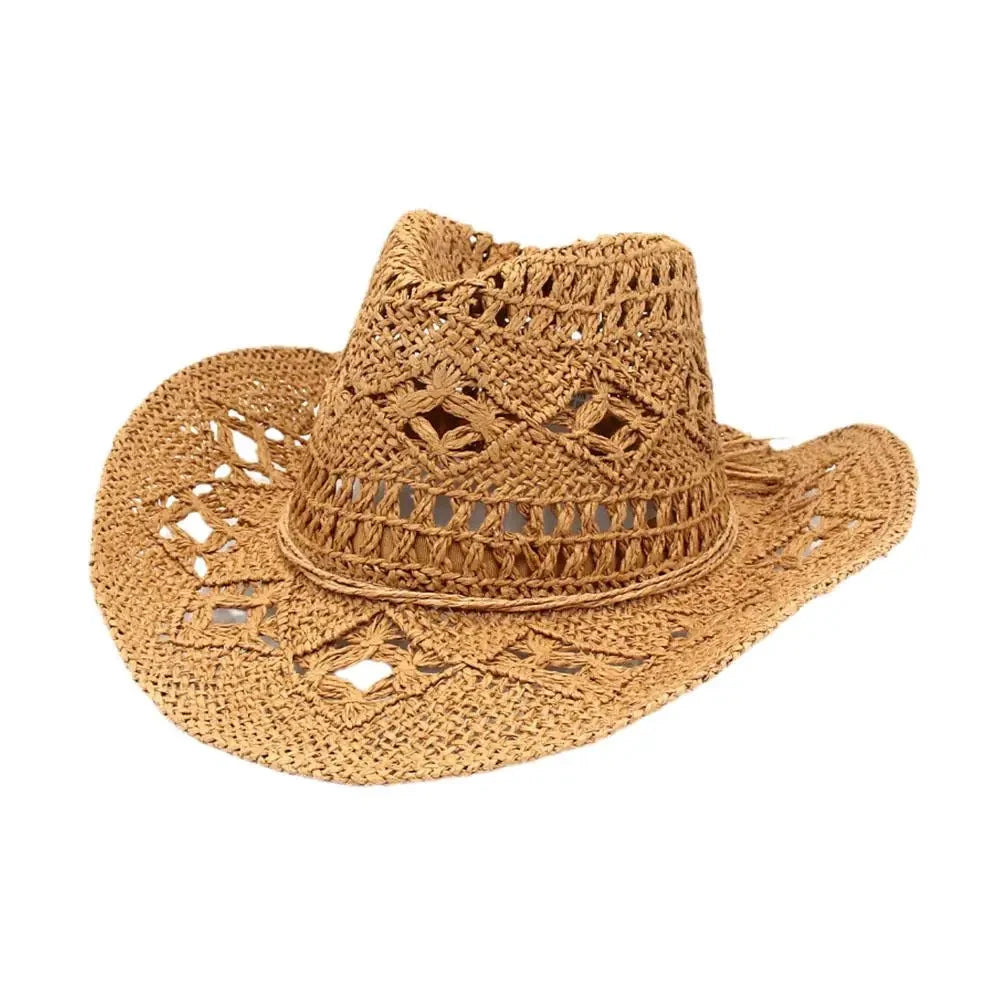 Chapéu de Palha Artesanal para Verão: leve e elegante, com aba larga para proteção solar. Ideal para praia e passeios ao ar livre.