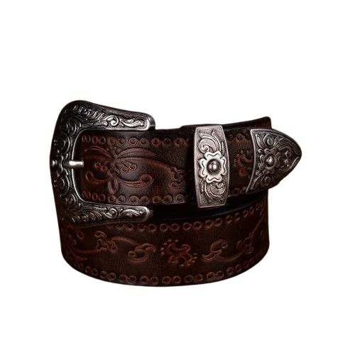 O Cinto Masculino com Fivela de Aço Emboçada oferece durabilidade e estilo. Feito em couro de alta qualidade, sua fivela robusta traz um toque sofisticado para qualquer ocasião!