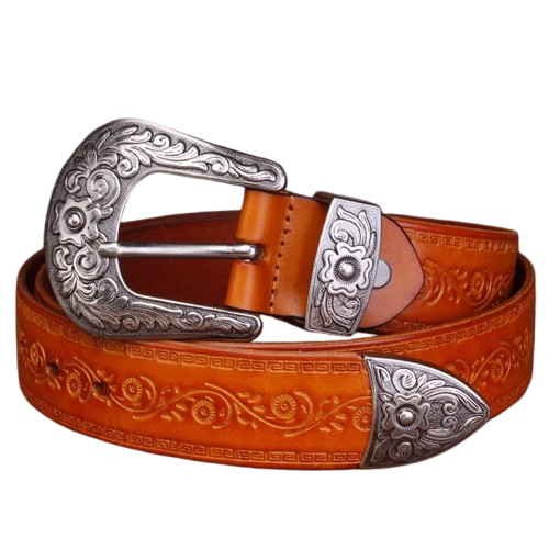 O Cinto Masculino com Fivela de Aço Emboçada oferece durabilidade e estilo. Feito em couro de alta qualidade, sua fivela robusta traz um toque sofisticado para qualquer ocasião!