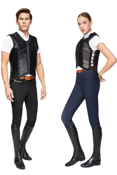 O Colete de Proteção para Equitação oferece segurança e conforto para cavaleiros. Com design leve e resistente, é ideal para garantir proteção durante as atividades equestres!