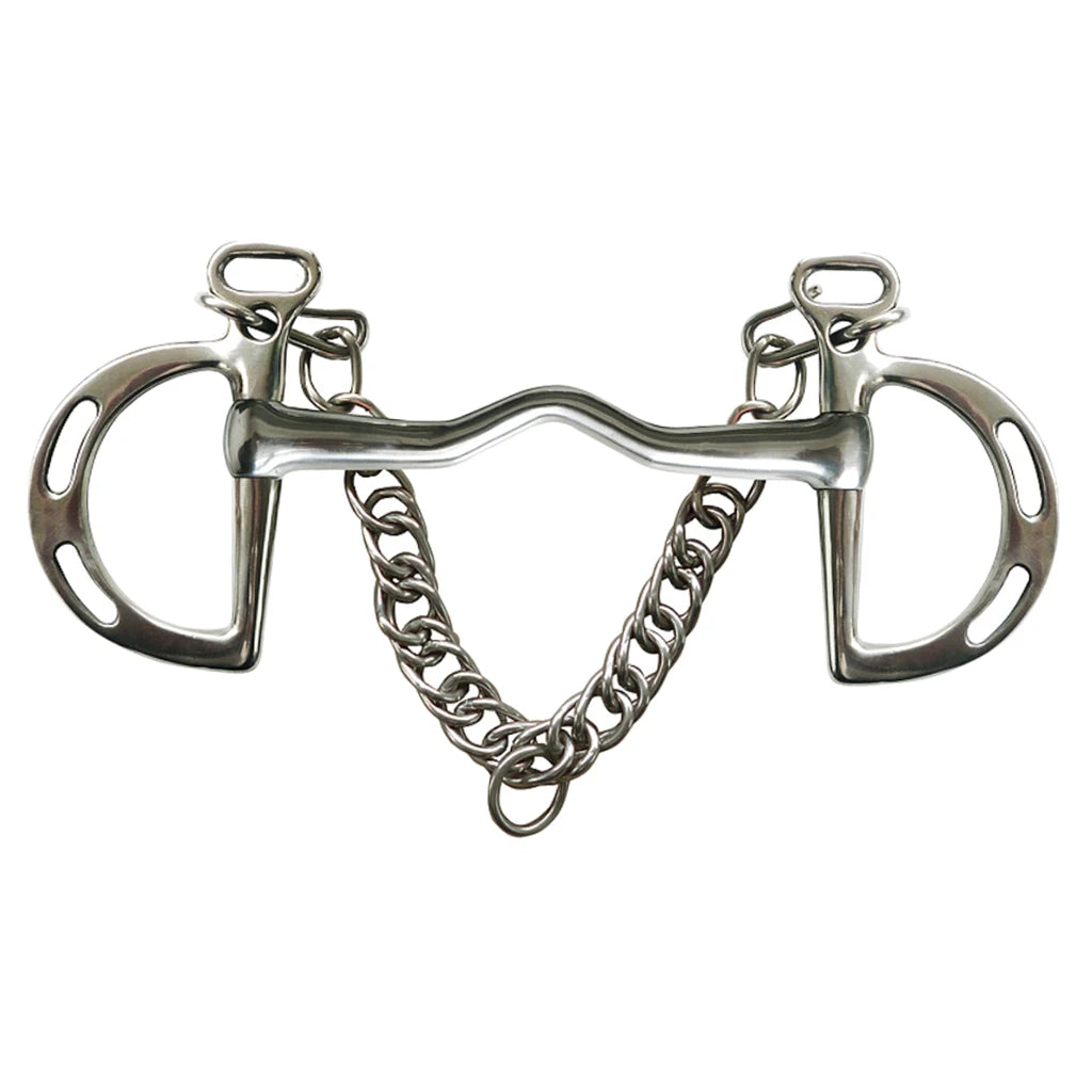 Freio equestre snaffle porto largo, ideal para oferecer controle e conforto ao cavalo. Projetado para melhor comunicação entre cavaleiro e animal durante o treino e a montaria.